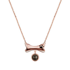 N17 | Bone Shape Necklace with Picture Inside