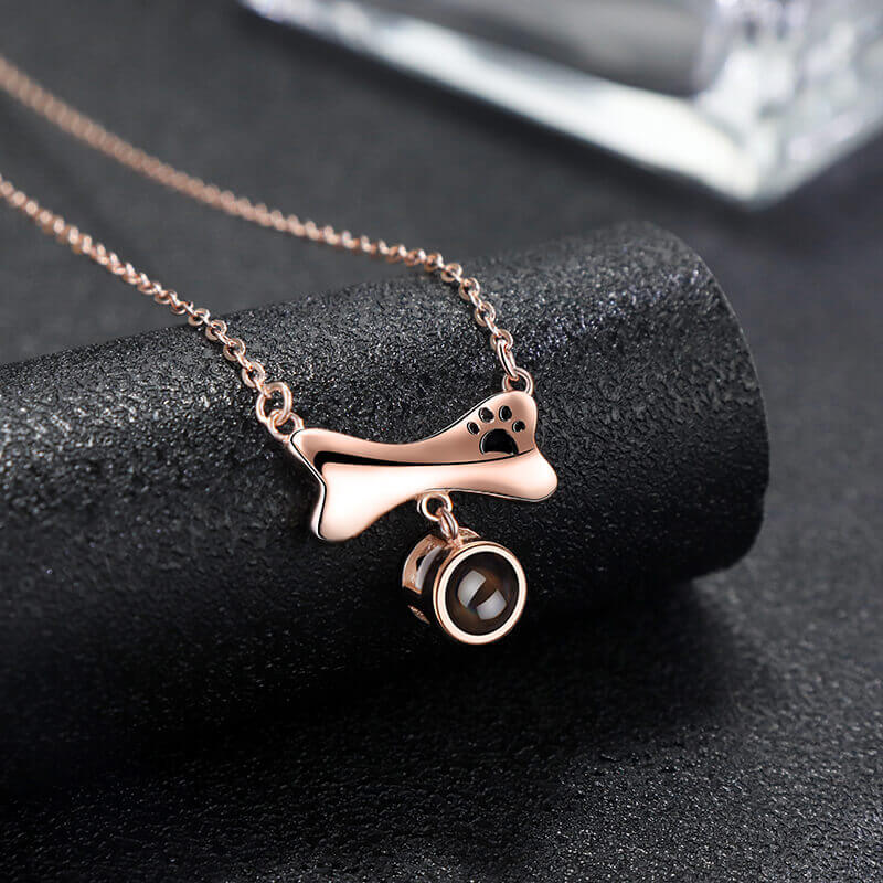 N17 | Bone Shape Necklace with Picture Inside