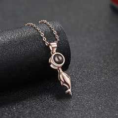 N34 | Little Dolphin Shape Photo Necklace