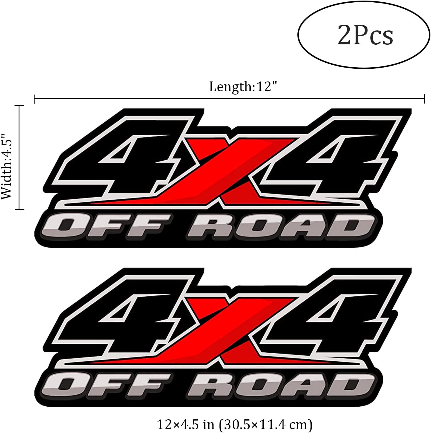 IMPHOTOINIT 4X4 Offroad Decal Stickers - 2PCS