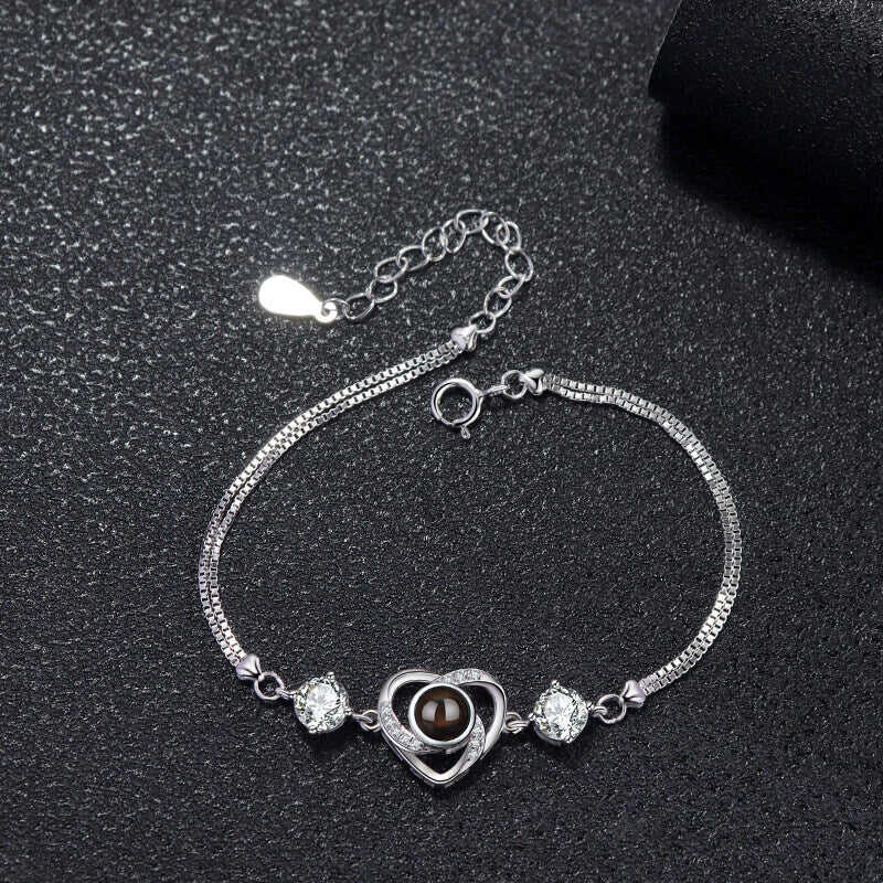 B8 | Heart Shape Bracelet with Picture Inside