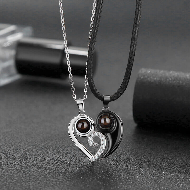 N5 | Heart Shape Combined Couple Picture Necklace