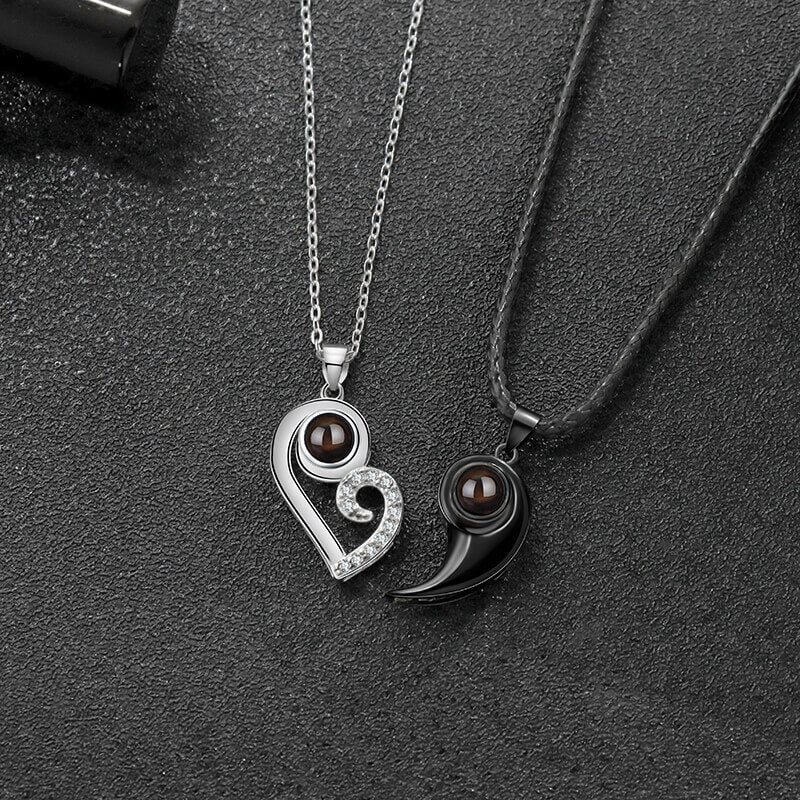 N5 | Heart Shape Combined Couple Picture Necklace