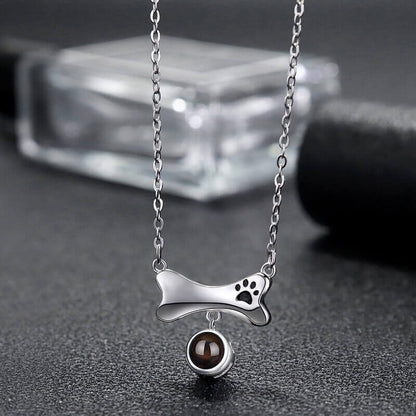 N17 | Bone Shape Necklace with Picture Inside