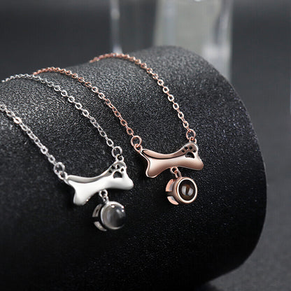 N17 | Bone Shape Necklace with Picture Inside