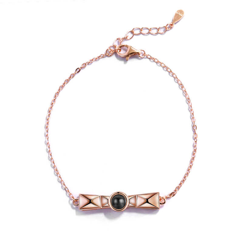 B13 | One-line Shape Personalized Circle Photo Bracelet