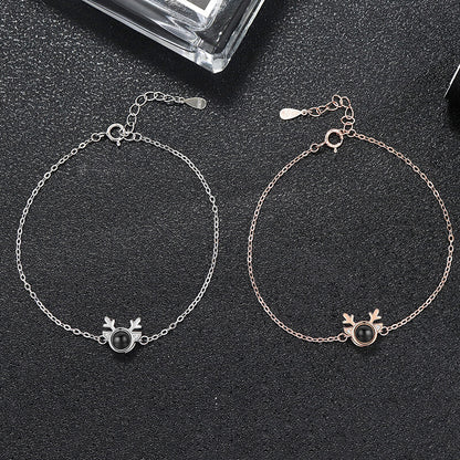 B15 | Antlers Shape Photo Bracelet Charm